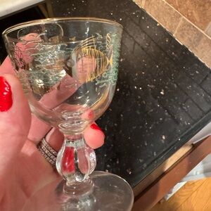 Vintage Libbey Marine Life set of 4